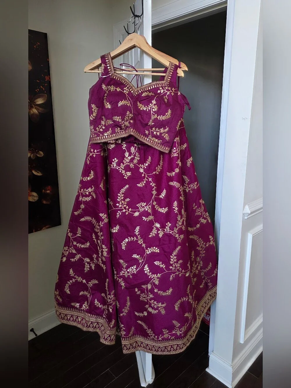 Deep Purple Embroidered Lehenga Choli – US 6 Small